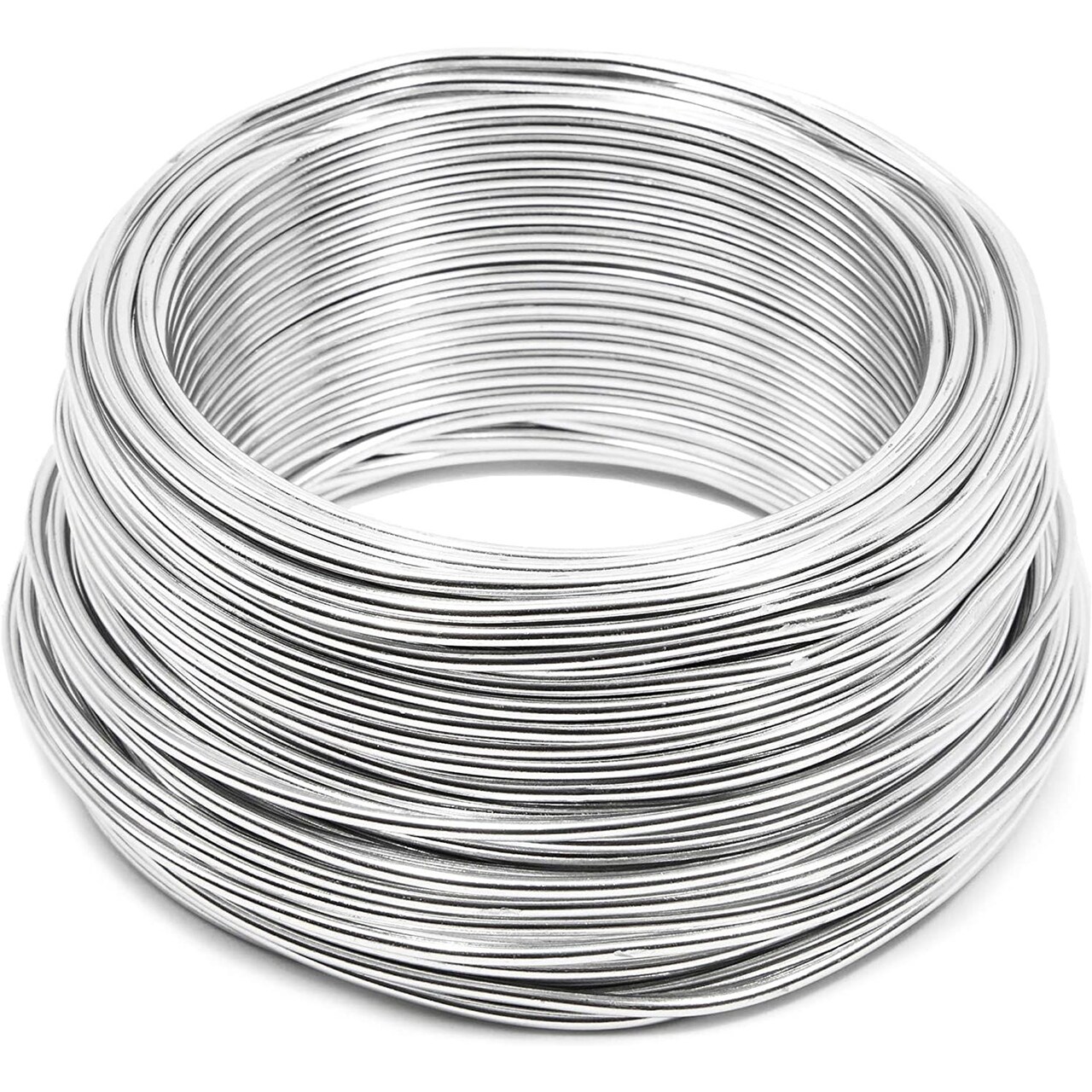 Bright Creations Aluminum Wire for DIY Crafts, 101 Feet, 12 Gauge, Silver